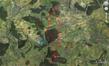 Google Earth Bild der Tour